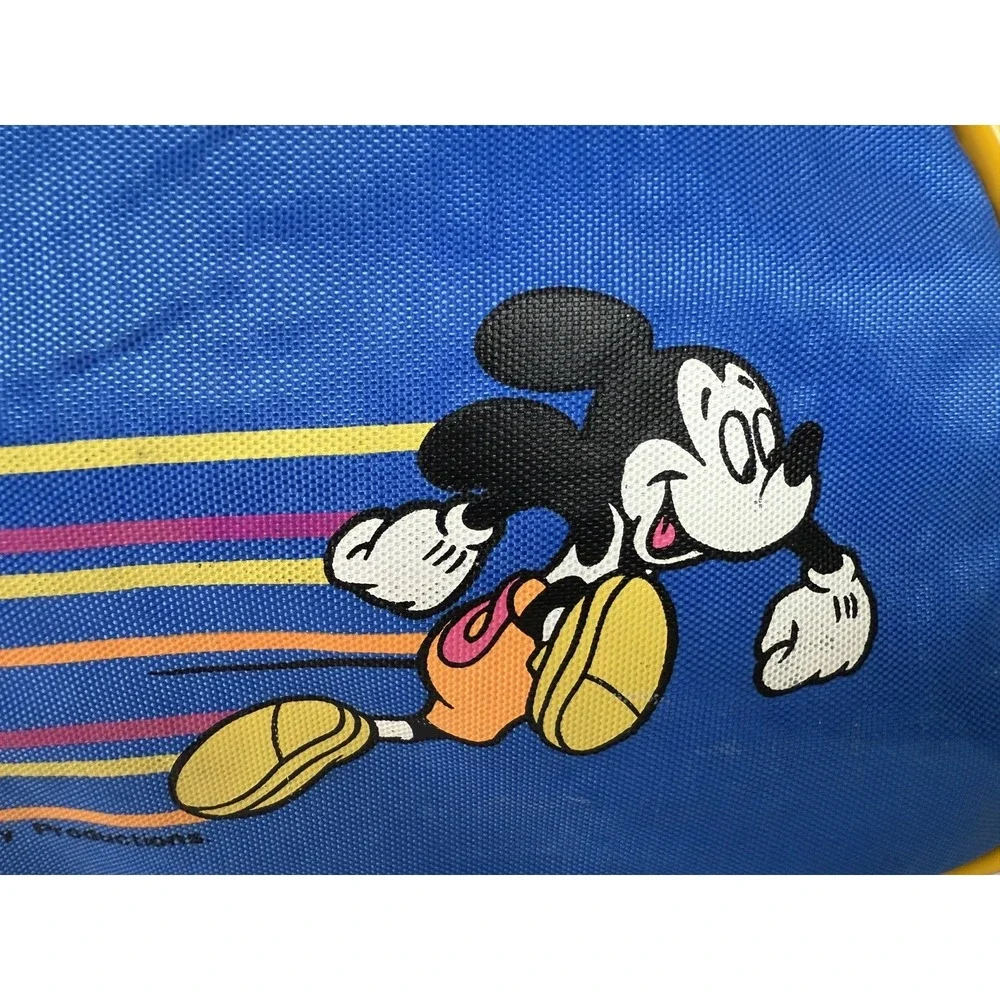 Vintage 70s Walt Disney Productions Running Mickey Mouse Gym Bag duffel Tote